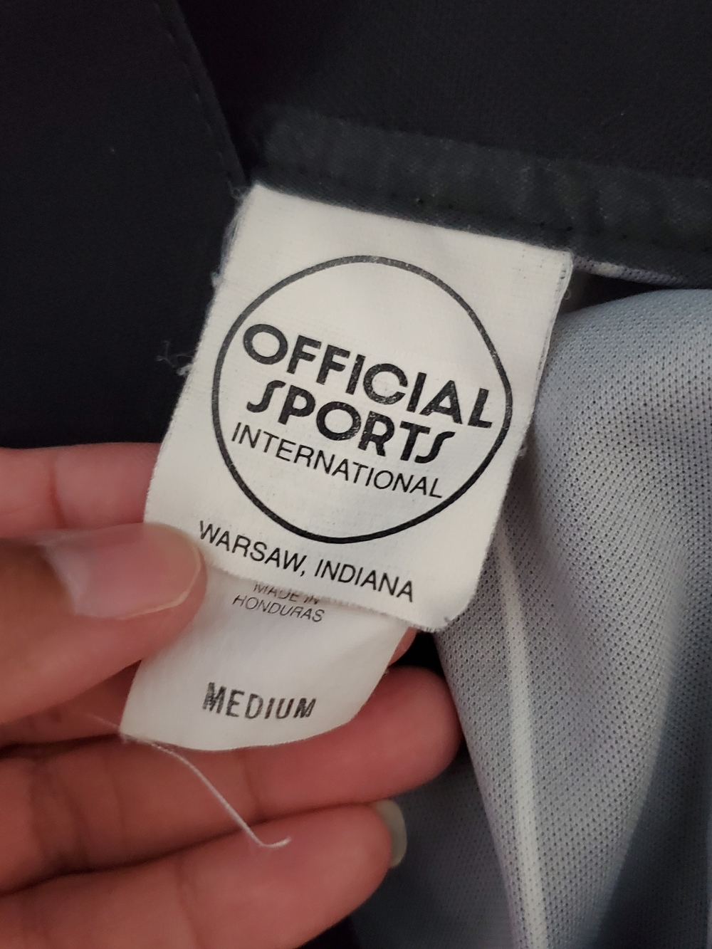 Official Sports Soccer Referee Jersey Shirt Mens Medium Black White Short Sleeve - Picture 3 of 9